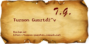 Tuzson Gusztáv névjegykártya