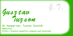 gusztav tuzson business card